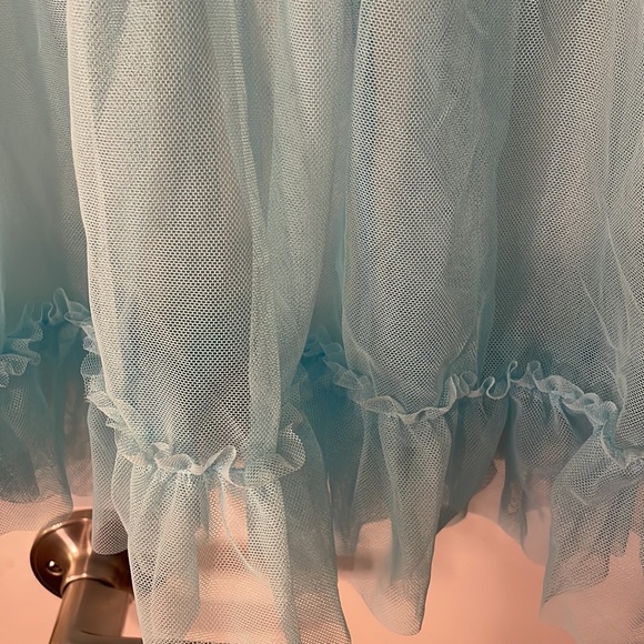 La Vie En Rose | Blue Tulle Babydoll Set - Picture 3 of 11